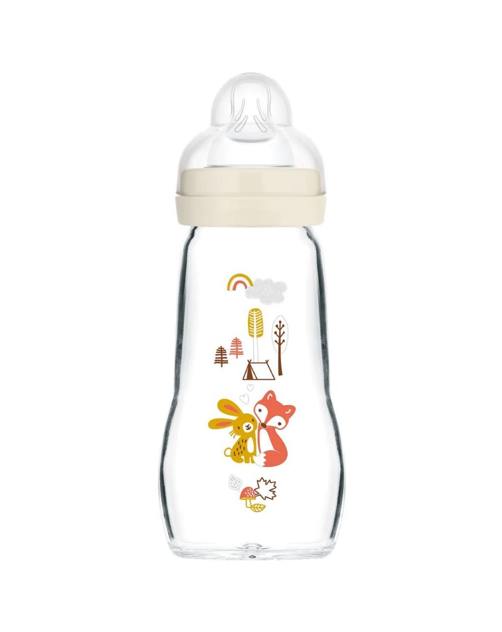 Mam γυάλινο μπιμπερό feel good 260ml unisex 2m+ 375su