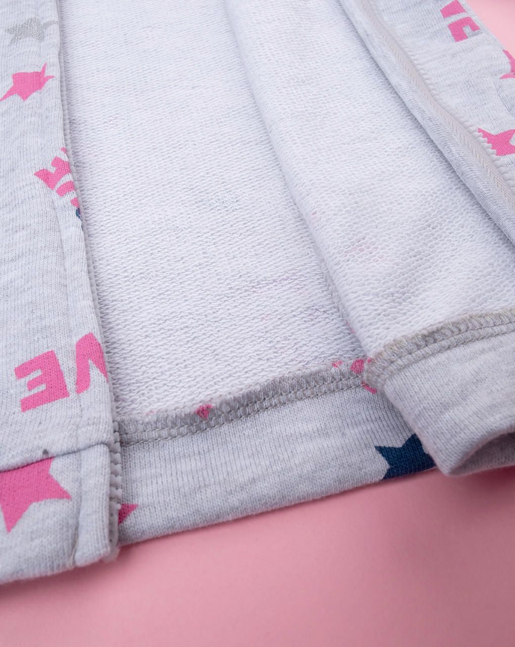 βρεφική ζακέτα φούτερ γκρι love για κορίτσι - Prénatal