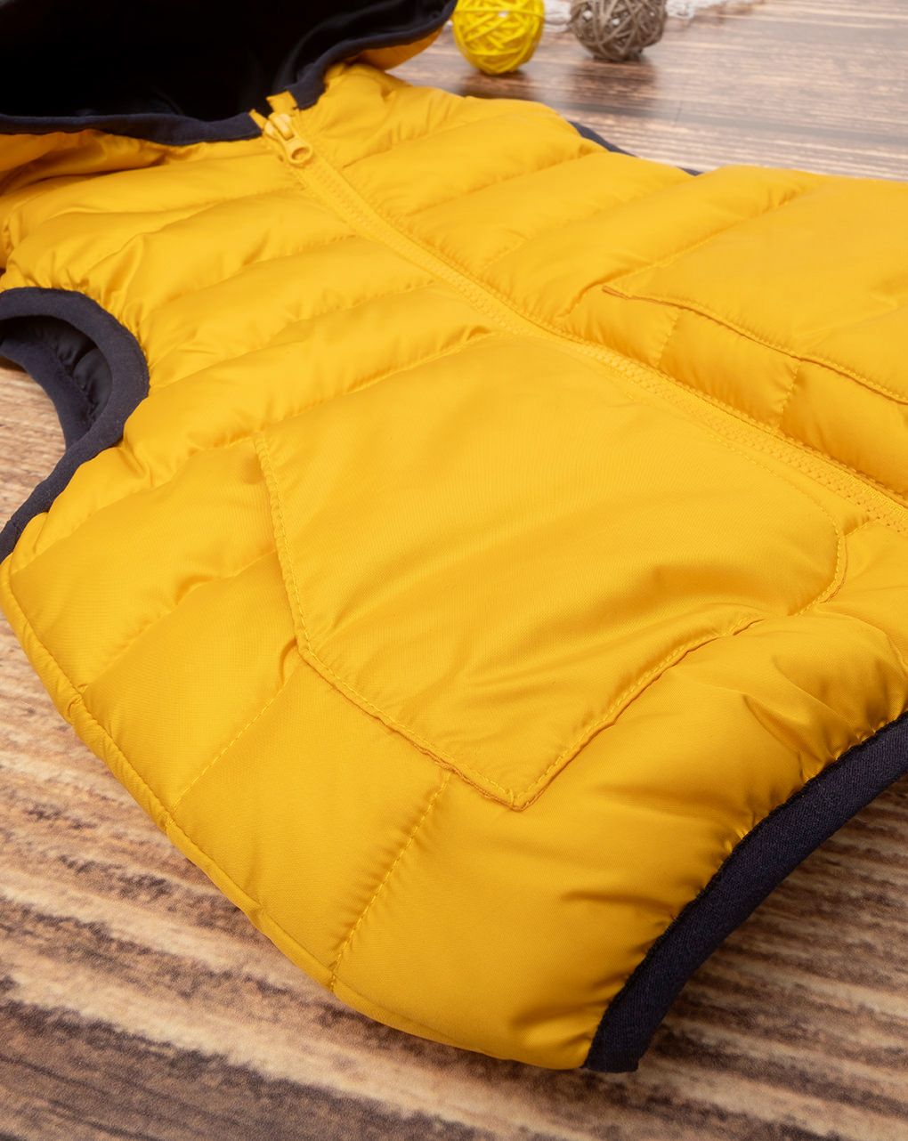 βρεφικό αμάνικο μπουφάν κίτρινο για αγόρι - Prénatal