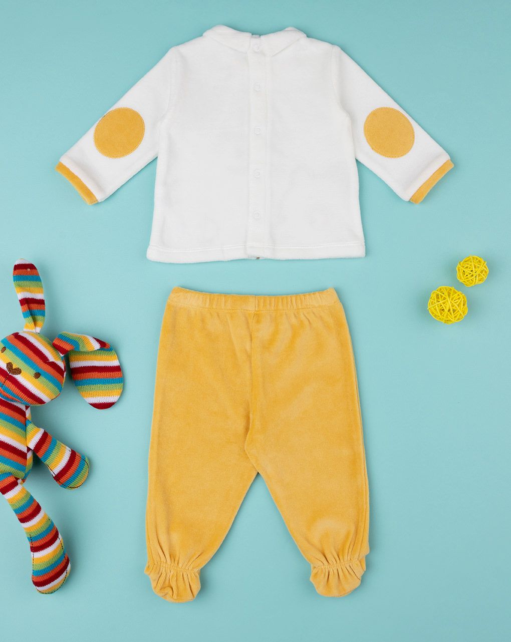 βρεφικό σετ σενίλ μπλούζα και γκέτα fun για αγόρι - Prénatal