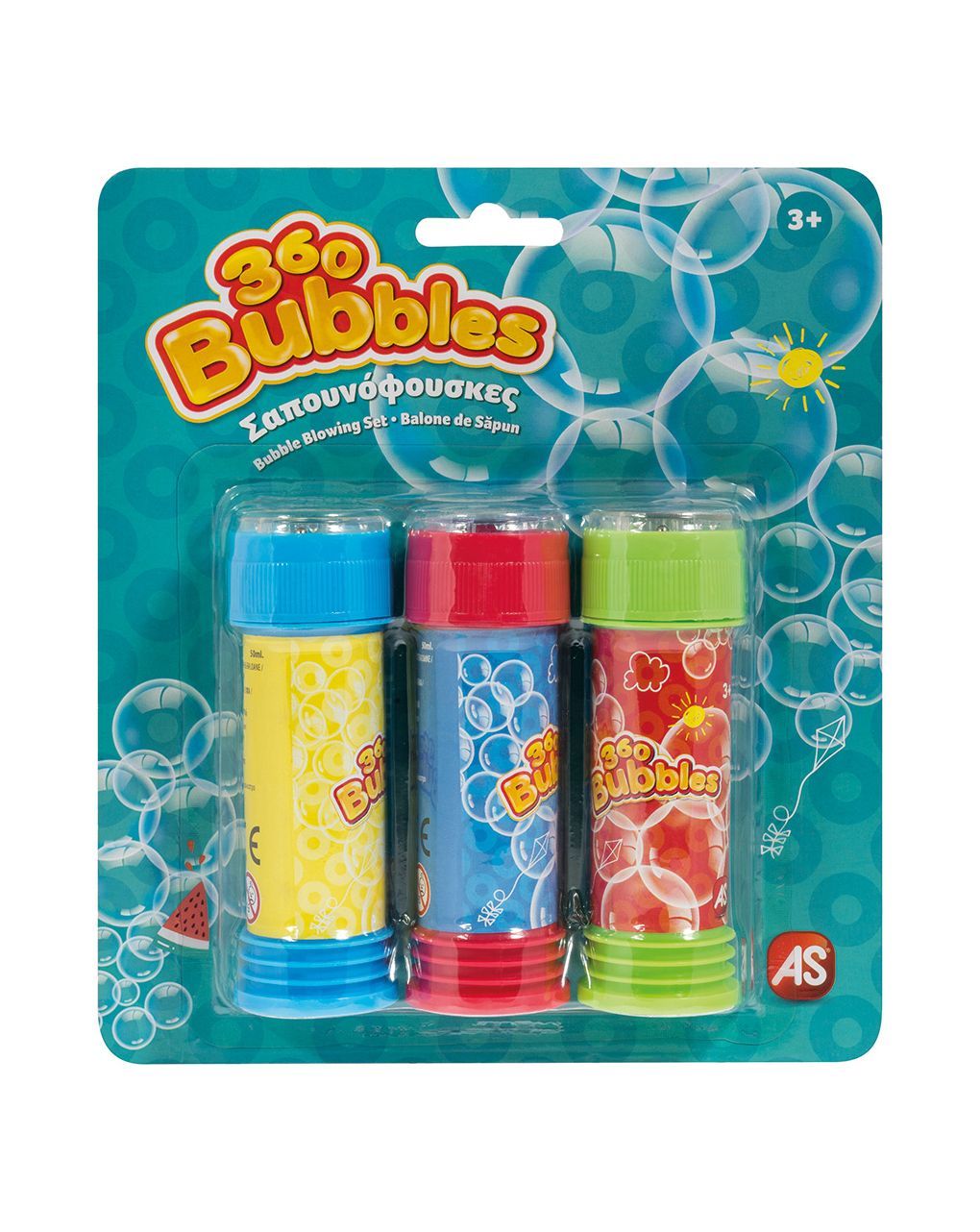 As 3 μπουκαλάκια σαπουνόφουσκες 360 bubbles 5200-01355