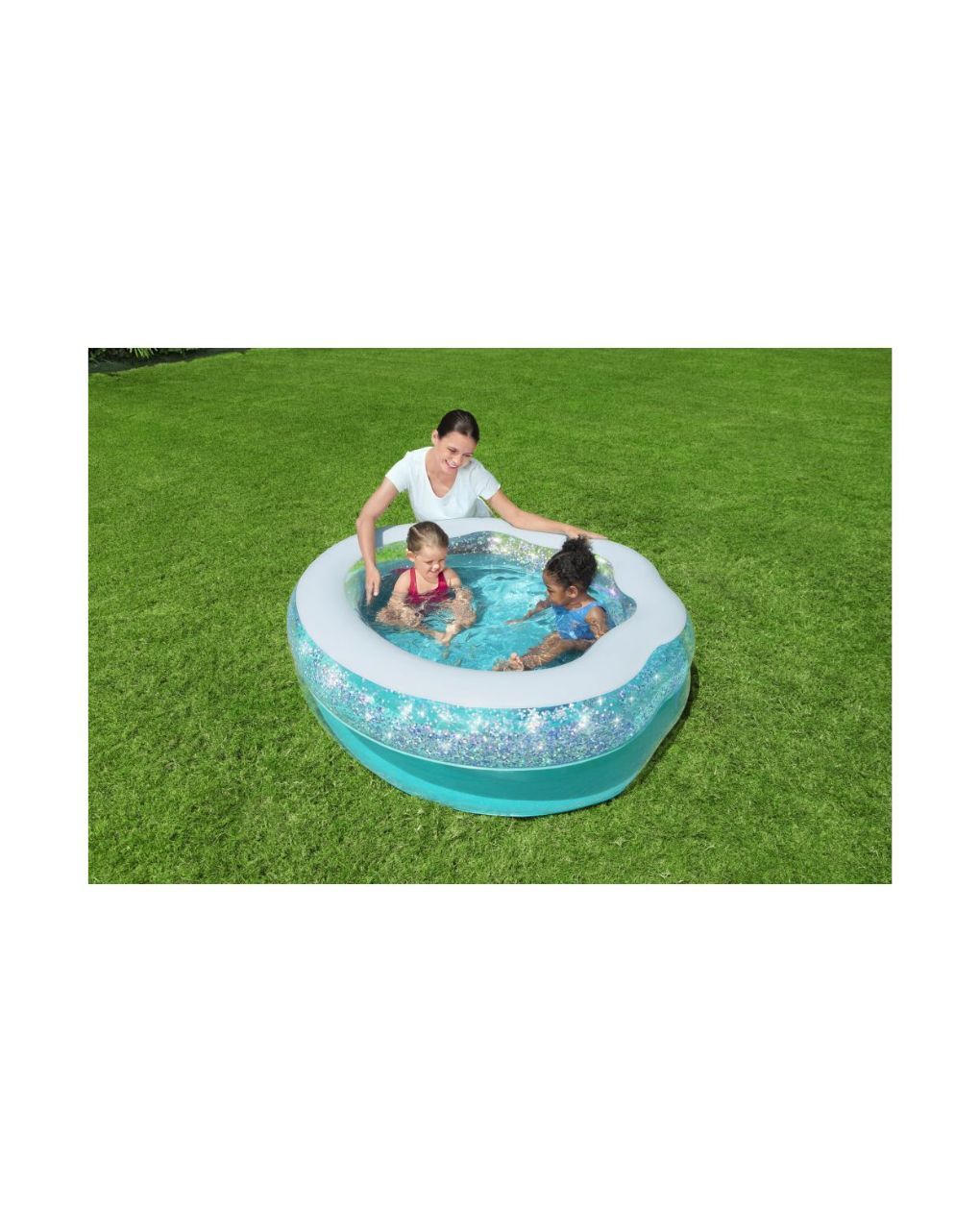 Bestway παιδική φουσκωτή πισίνα κοχύλι με glitter 150x127x43εκ bst52489 - Bestway