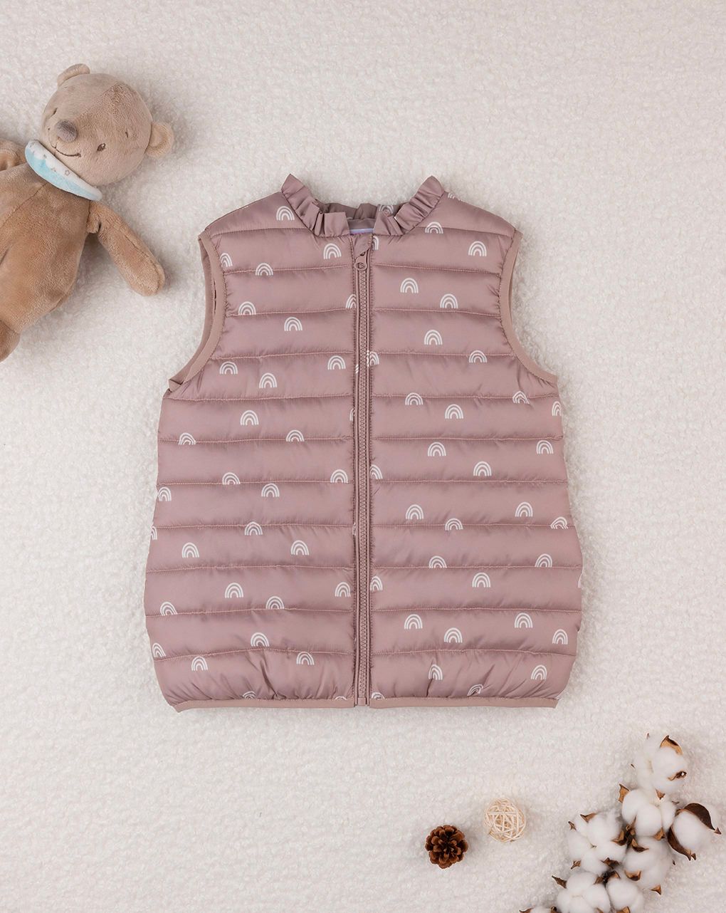 παιδικό αμάνικο μπουφάν με ουράνια τόξα για κορίτσι - Prénatal