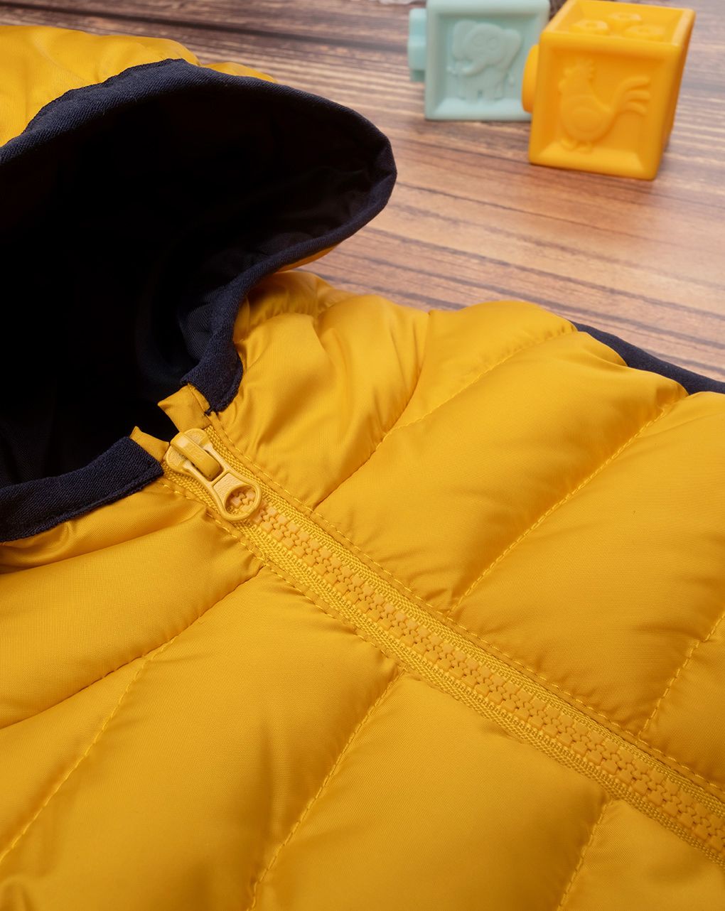βρεφικό αμάνικο μπουφάν κίτρινο για αγόρι - Prénatal