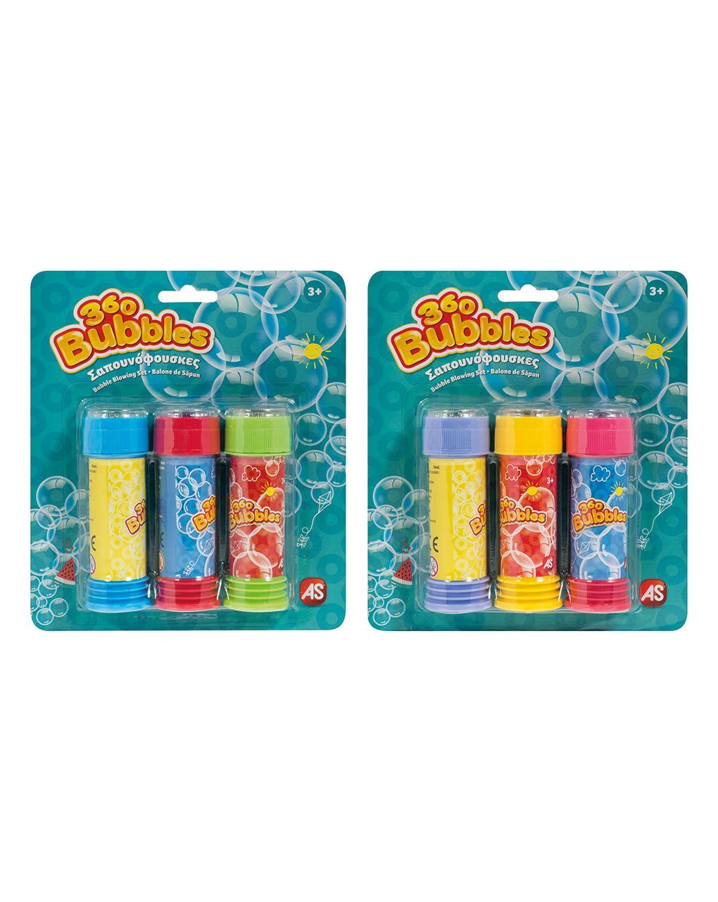 As 3 μπουκαλάκια σαπουνόφουσκες 360 bubbles 5200-01355 - AS Company