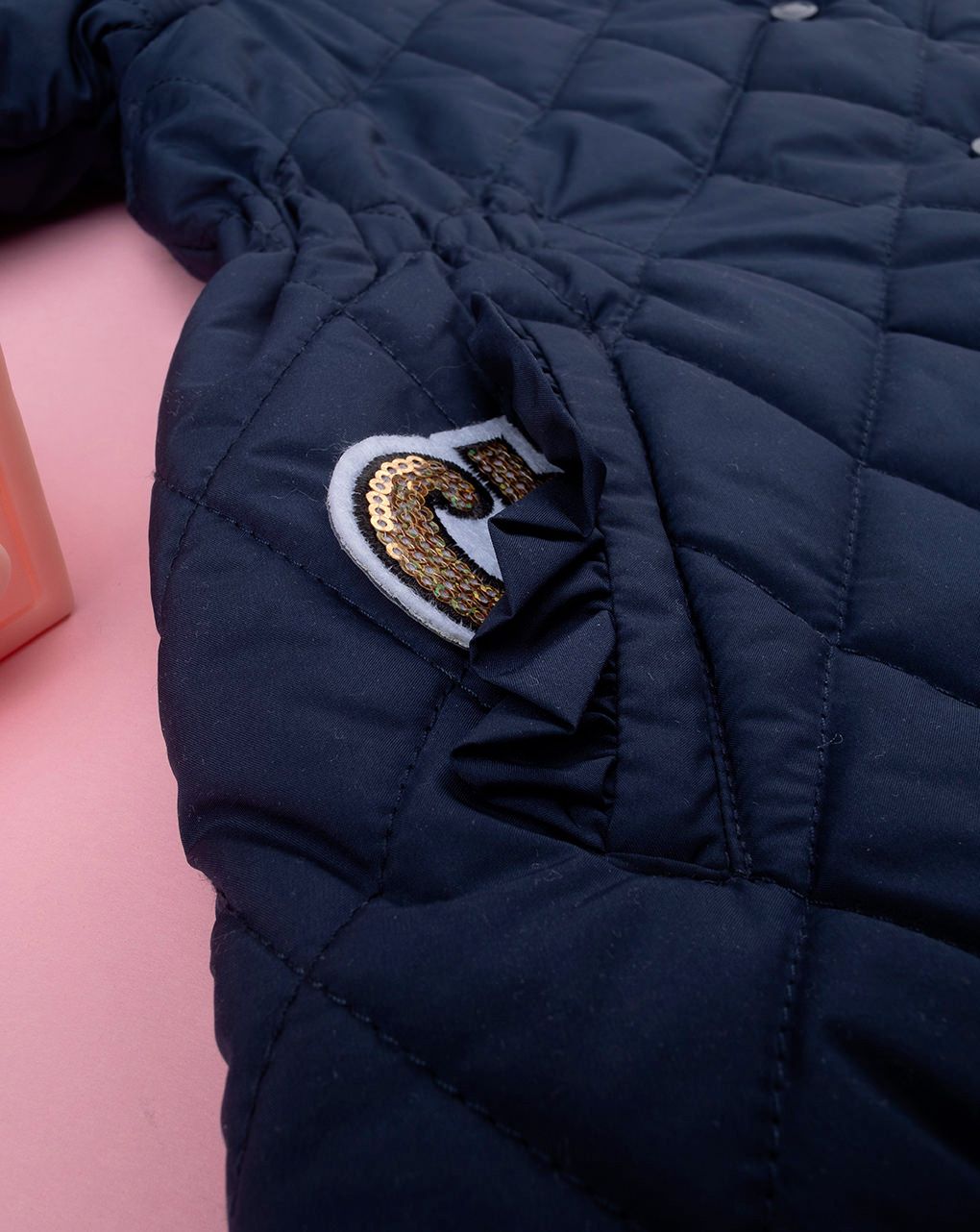 παιδικό μπουφάν καπιτονέ μπλε για κορίτσι - Prénatal