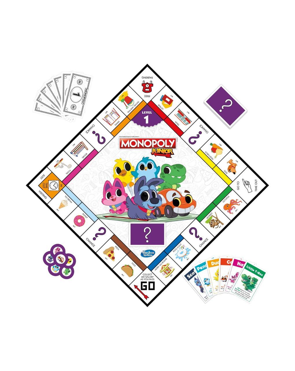 Hasbro gaming monopoly junior 2 σε 1 f8562 - Monopoly