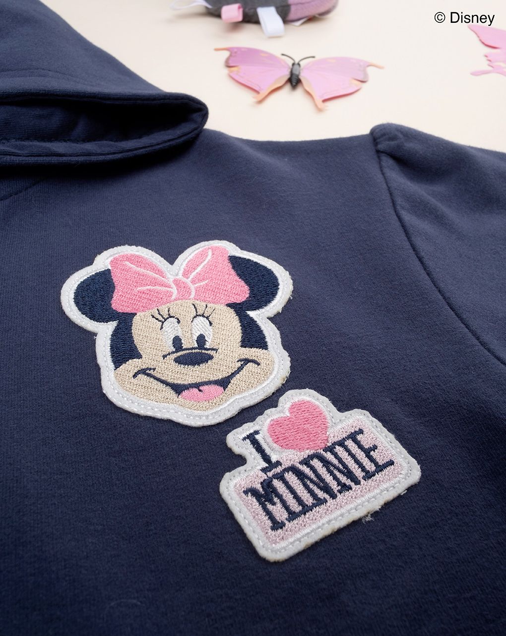 παιδική ζακέτα φούτερ μπλε με τη minnie για κορίτσι - Prénatal