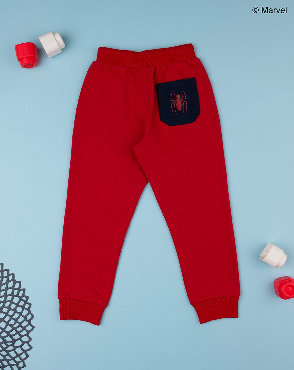παιδικό παντελόνι φόρμας κόκκινο με το spiderman για αγόρι - Prénatal