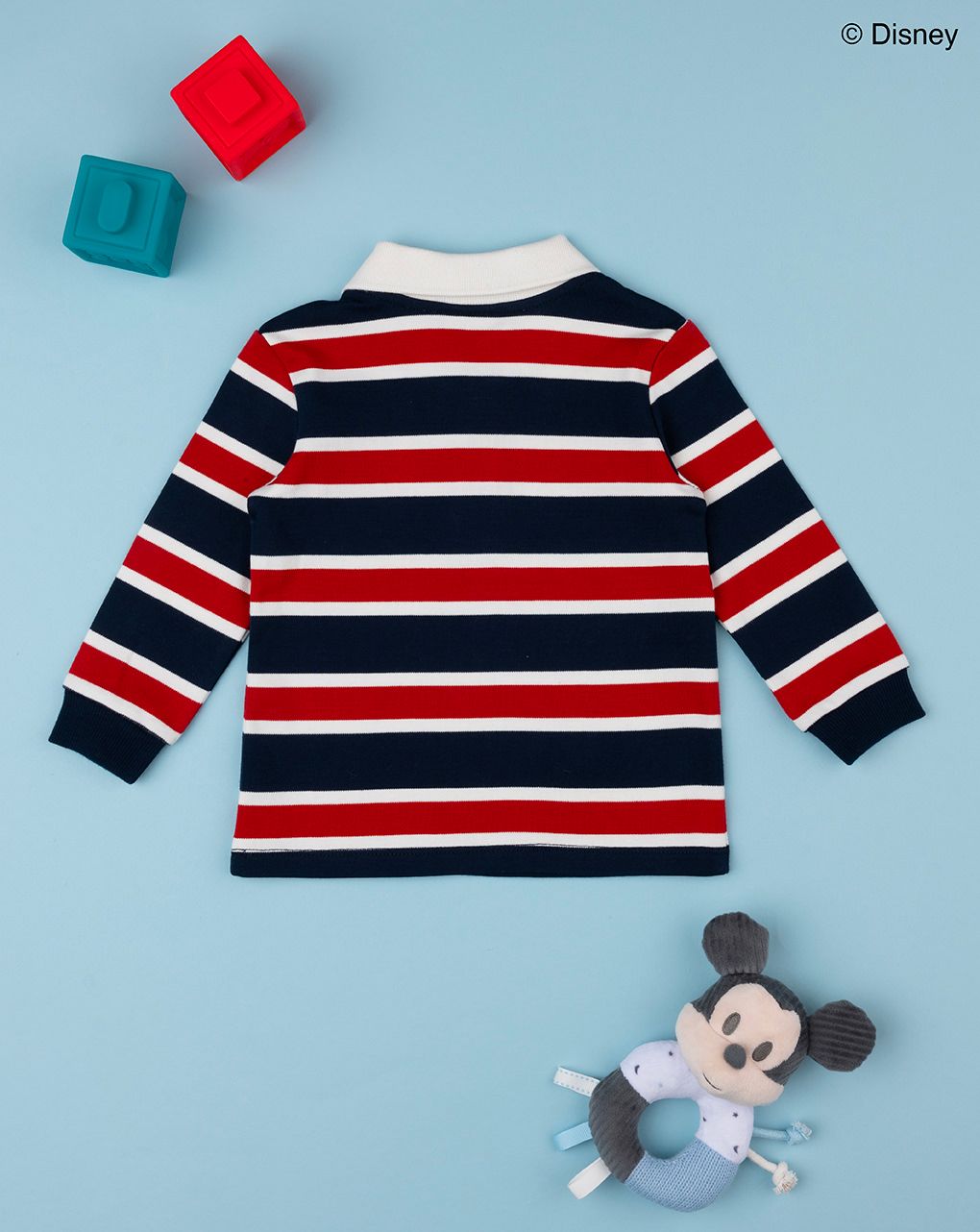 βρεφική μπλούζα πόλο ριγέ με το mickey για αγόρι - Prénatal