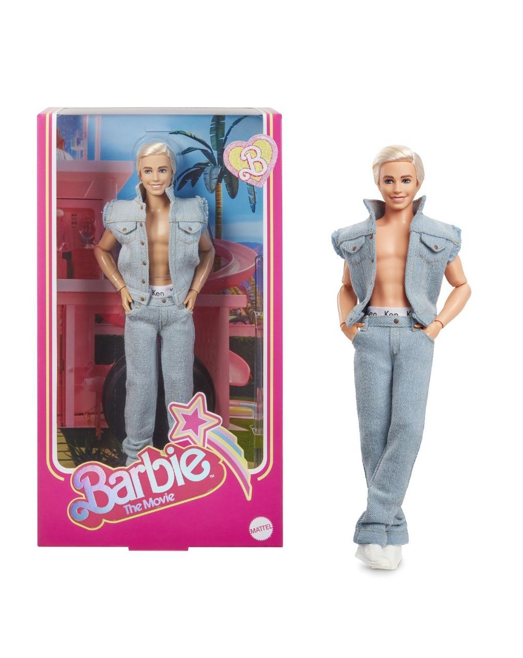 Barbie the movie κούκλα ken denim matching set hrf27 - Barbie