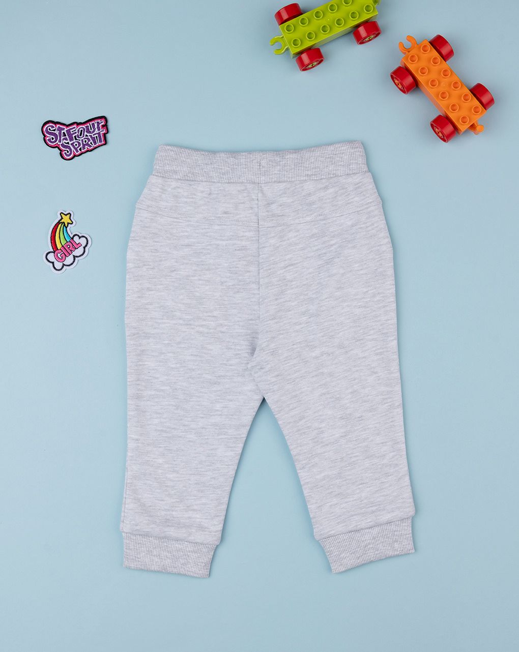 βρεφικό παντελόνι φόρμας γκρι με ρομποτάκια για αγόρι - Prénatal