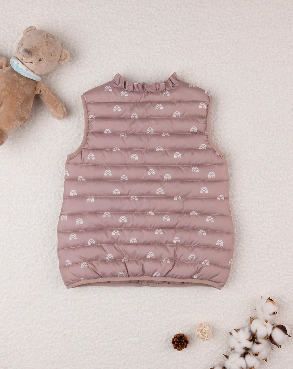 παιδικό αμάνικο μπουφάν με ουράνια τόξα για κορίτσι - Prénatal