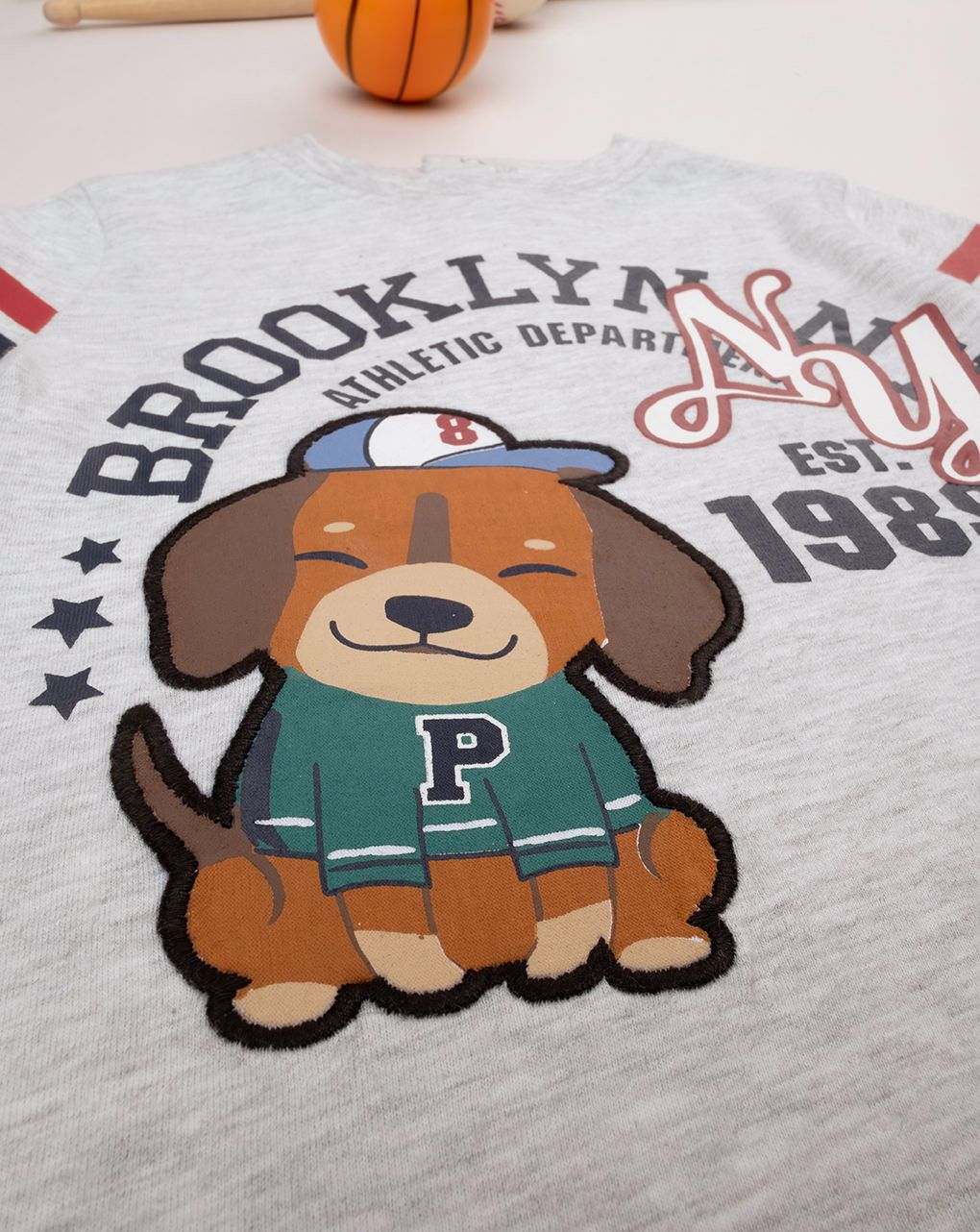 βρεφική μπλούζα γκρι brooklyn για αγόρι - Prénatal