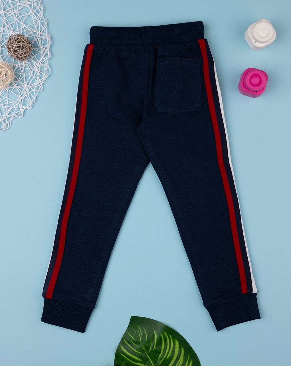 παιδικό παντελόνι φόρμας μπλε με ένθετα για αγόρι - Prénatal