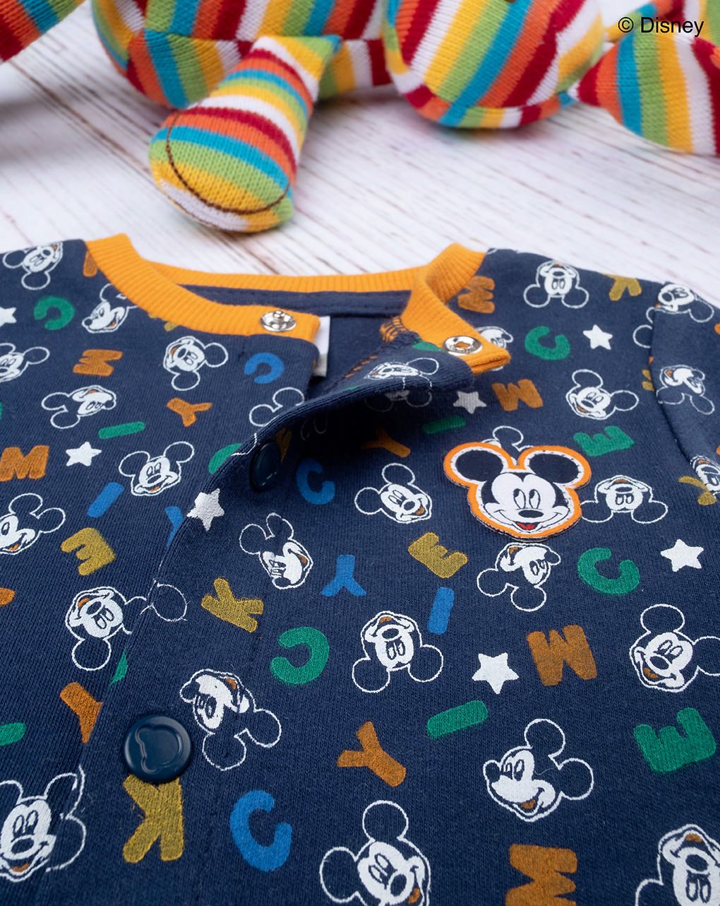 βρεφικό φορμάκι μπλε με το mickey για αγόρι - Prénatal