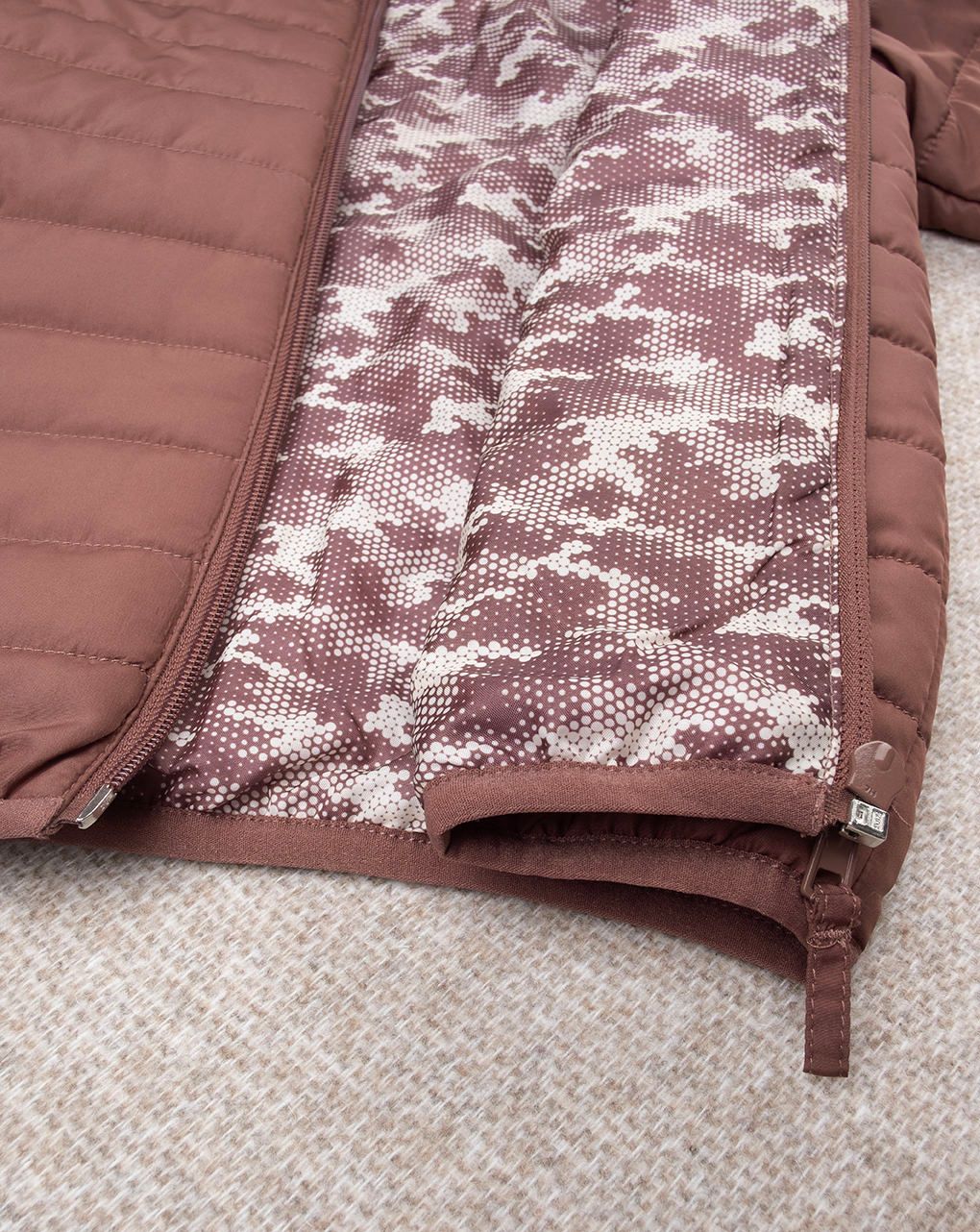 παιδικό μπουφάν φουσκωτό καφέ για αγόρι - Prénatal