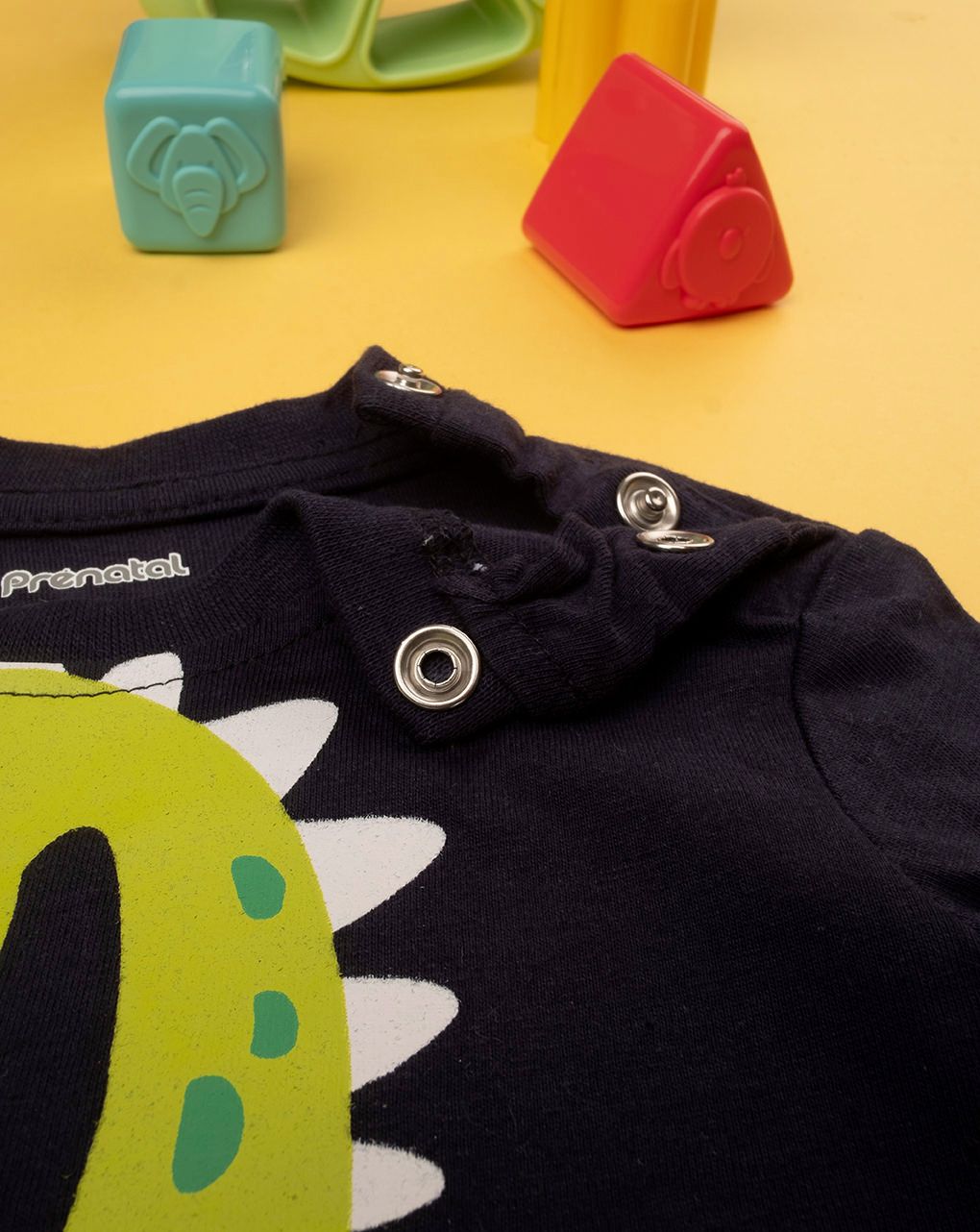 βρεφική μπλούζα μπλε με δεινόσαυρο για αγόρι - Prénatal