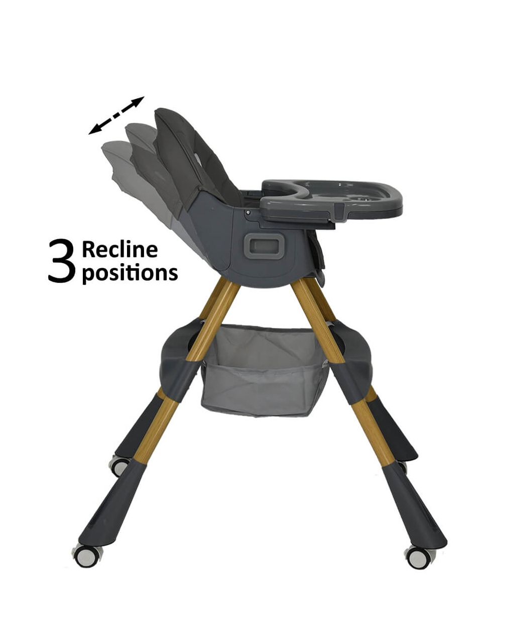 Bebe stars καρέκλα φαγητού meal 2 in 1 grey 899-186 - Bebe Stars