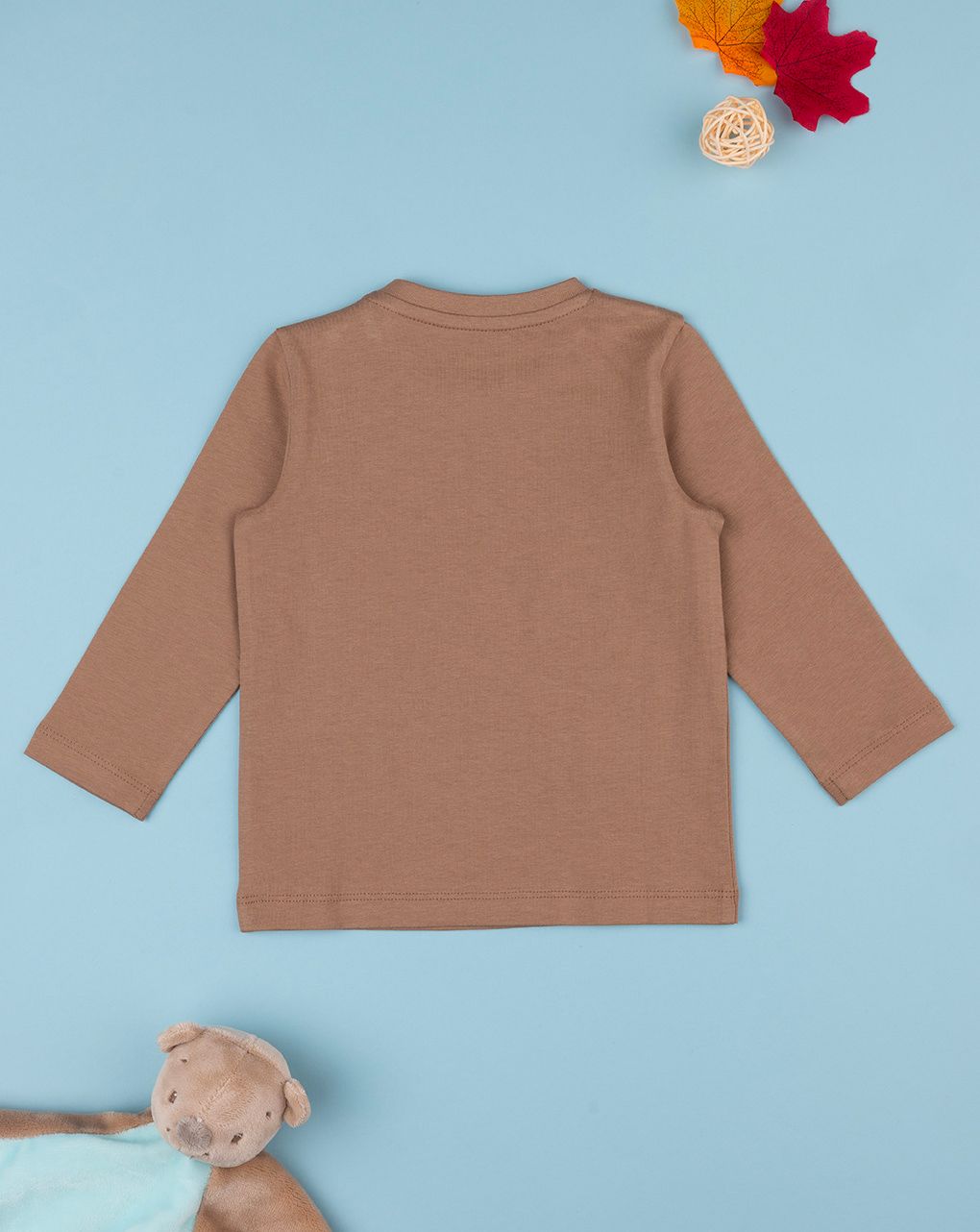 βρεφική μπλούζα καφέ brooklyn για αγόρι - Prénatal