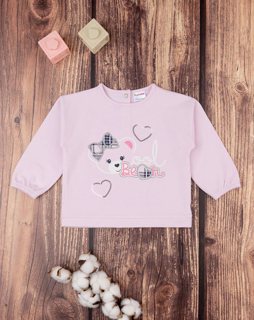βρεφική μπλούζα λιλά cool bear για κορίτσι - Prénatal