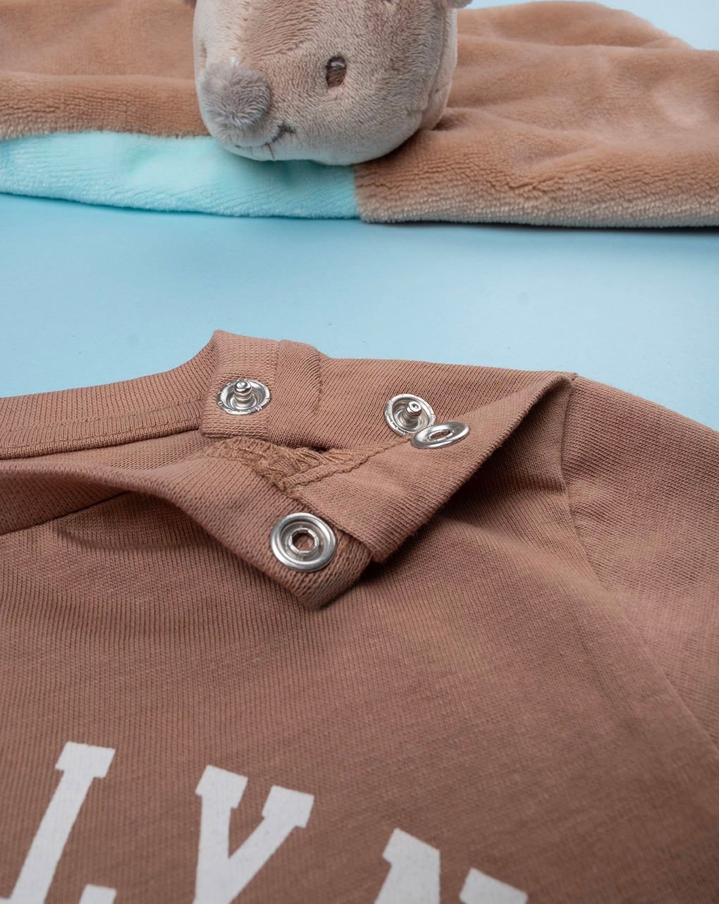 βρεφική μπλούζα καφέ brooklyn για αγόρι - Prénatal