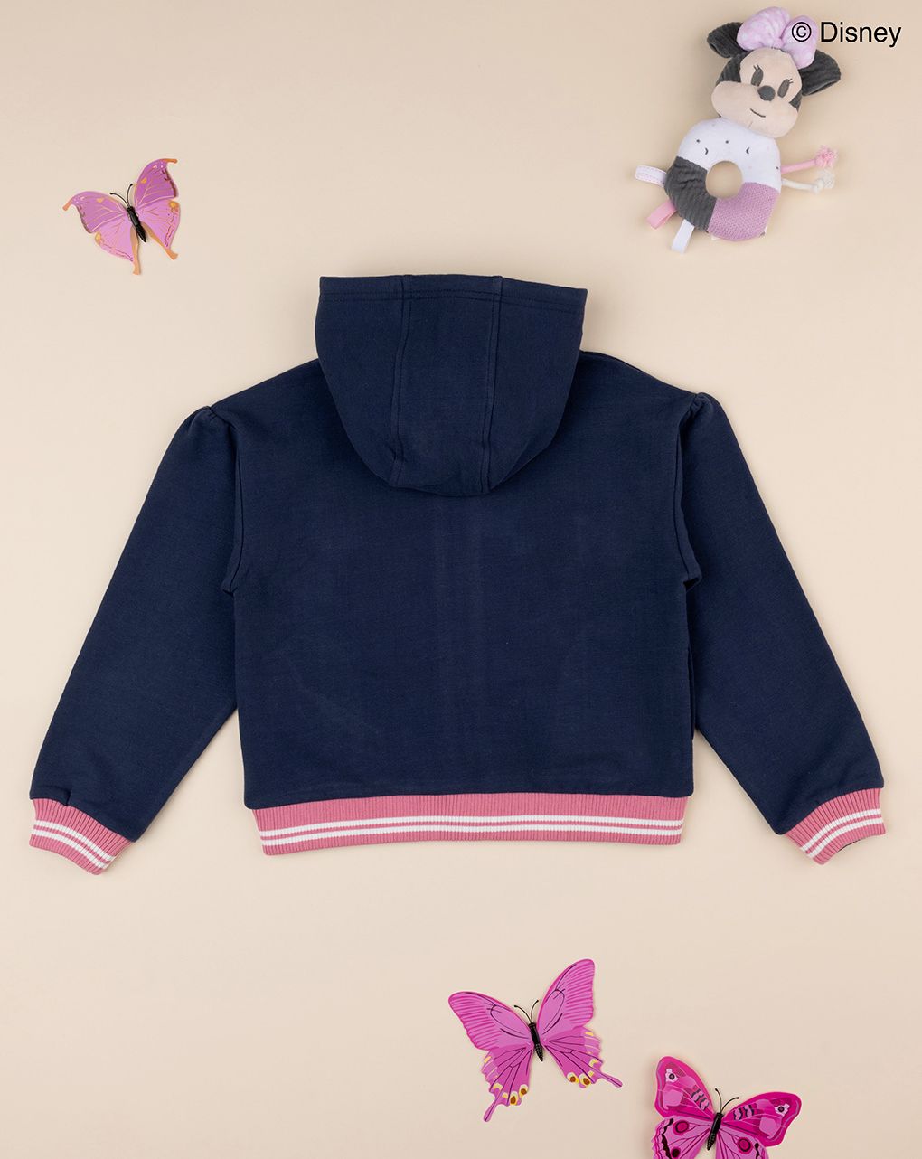 παιδική ζακέτα φούτερ μπλε με τη minnie για κορίτσι - Prénatal