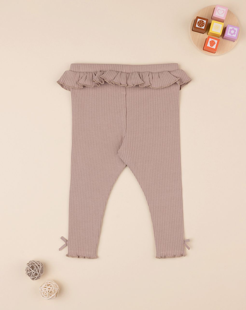 βρεφικό κολάν μπεζ ριμπ για κορίτσι - Prénatal