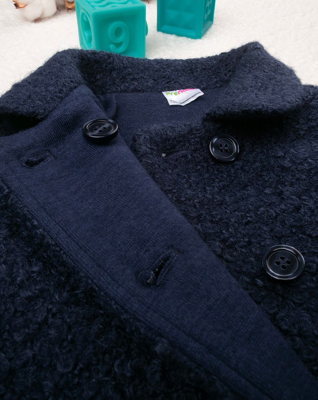 βρεφικό παλτό μπουκλέ μπλε για κορίτσι - Prénatal