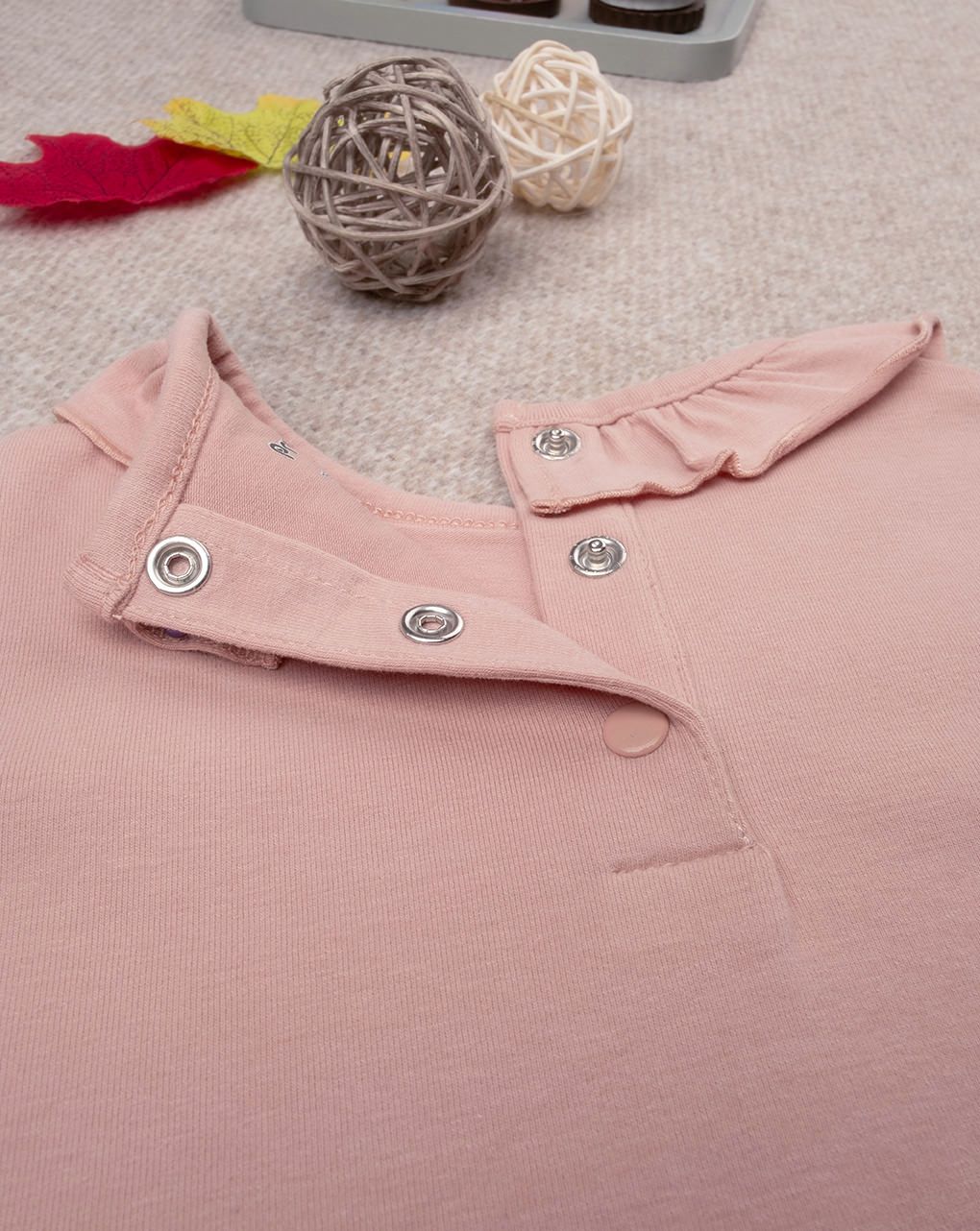 βρεφικό κορμάκι ροζ φλοράλ για κορίτσι - Prénatal