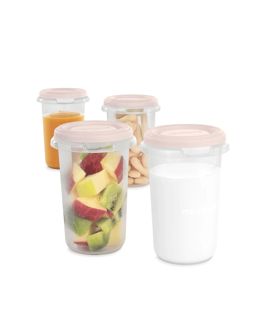 Miniland σετ αεροστεγή δοχεία φαγητού βαθμονομημένα 330ml candy ml89527 - Miniland