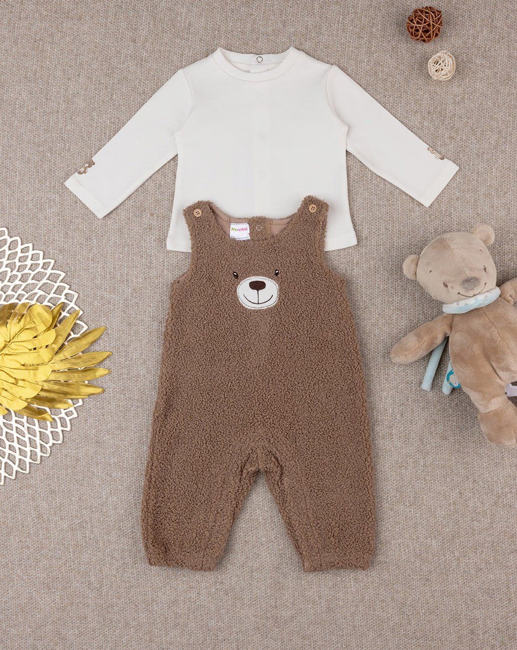 βρεφικό σετ μπλούζα και σαλοπέτα teddy για αγόρι - Prénatal