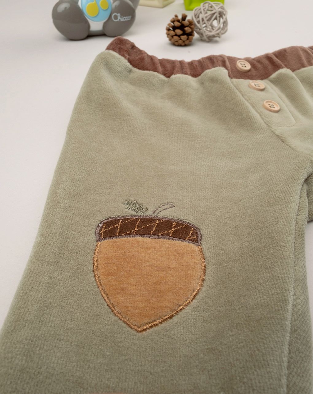 βρεφικό σετ σενίλ μπλούζα και γκέτα woods για αγόρι - Prénatal