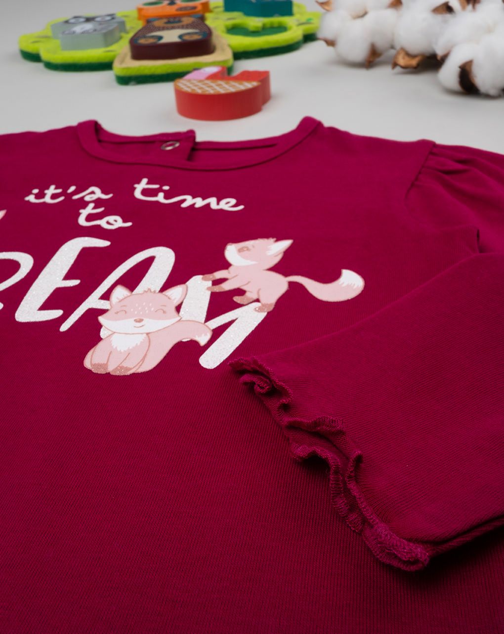βρεφική μπλούζα μπορντώ dream για κορίτσι - Prénatal