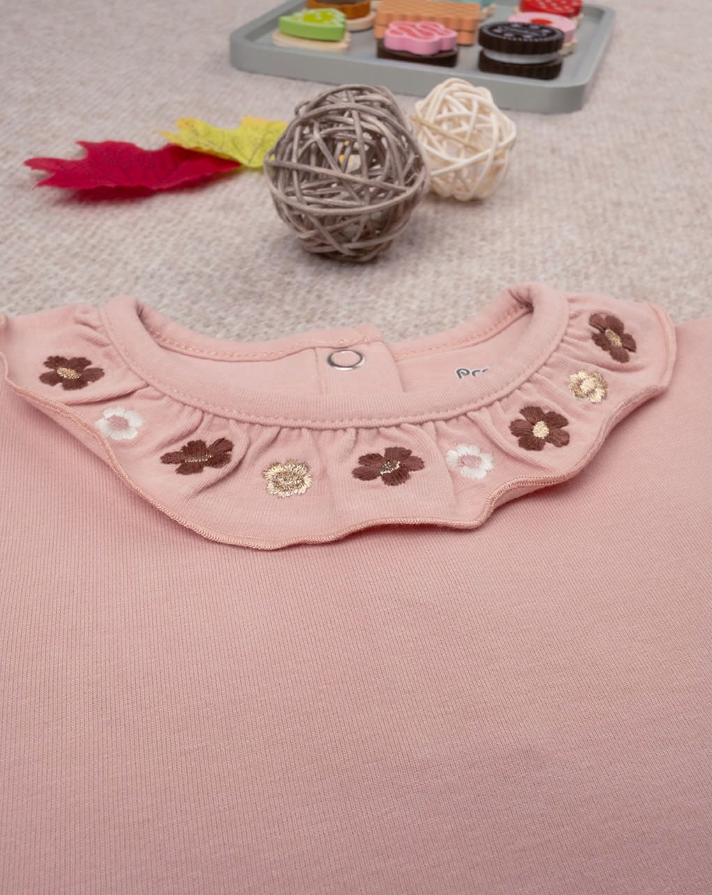 βρεφικό κορμάκι ροζ φλοράλ για κορίτσι - Prénatal