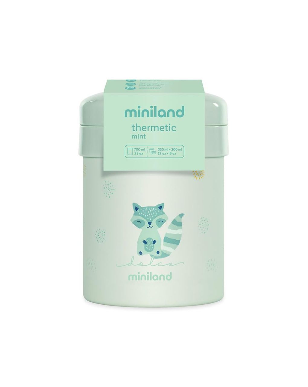 Miniland θερμός φαγητού thermetic 700ml mint ml89441 - Miniland