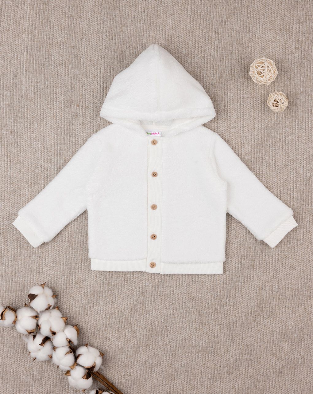 βρεφικό ζακετάκι λευκό για αγόρι