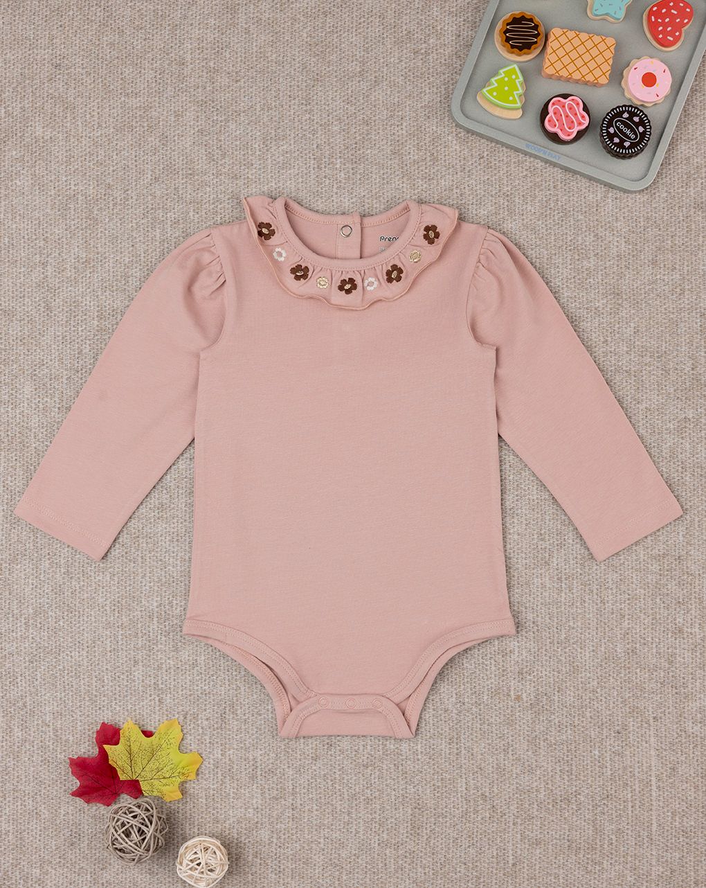 βρεφικό κορμάκι ροζ φλοράλ για κορίτσι - Prénatal