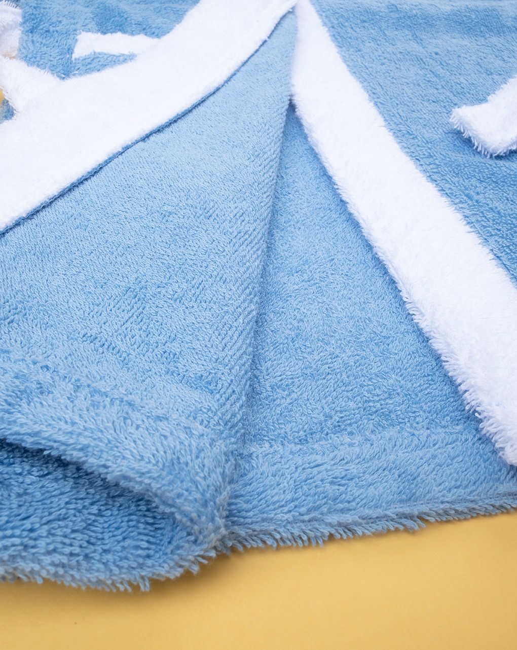 παιδικό μπουρνούζι μπλε με κουκούλα για αγόρι - Prénatal