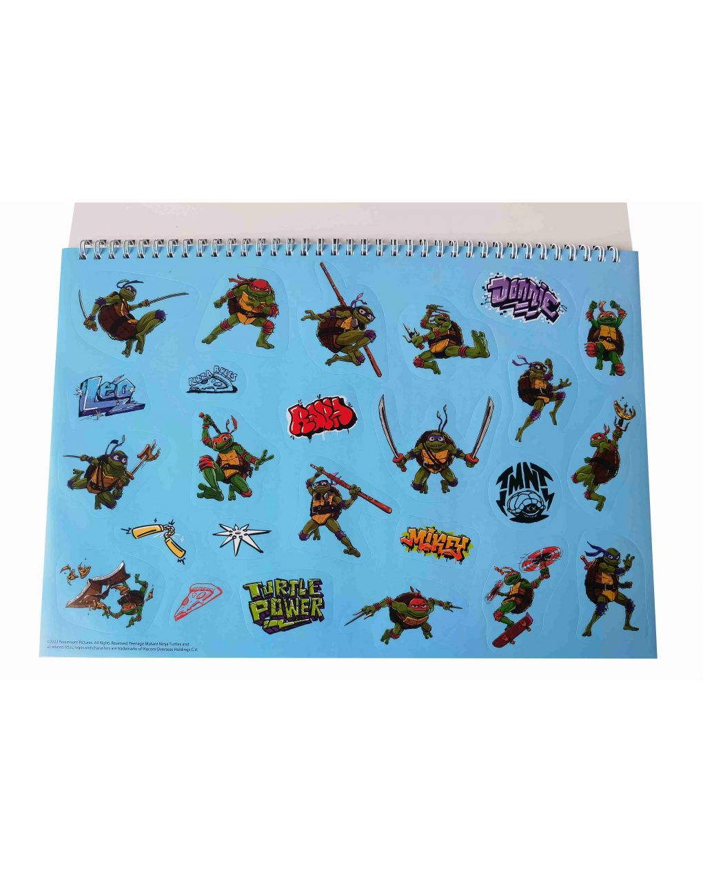 Gim μπλοκ ζωγραφικής 23x33cm 40 φύλλων + αυτοκόλλητα ninja turtles 334-26416 - Gim