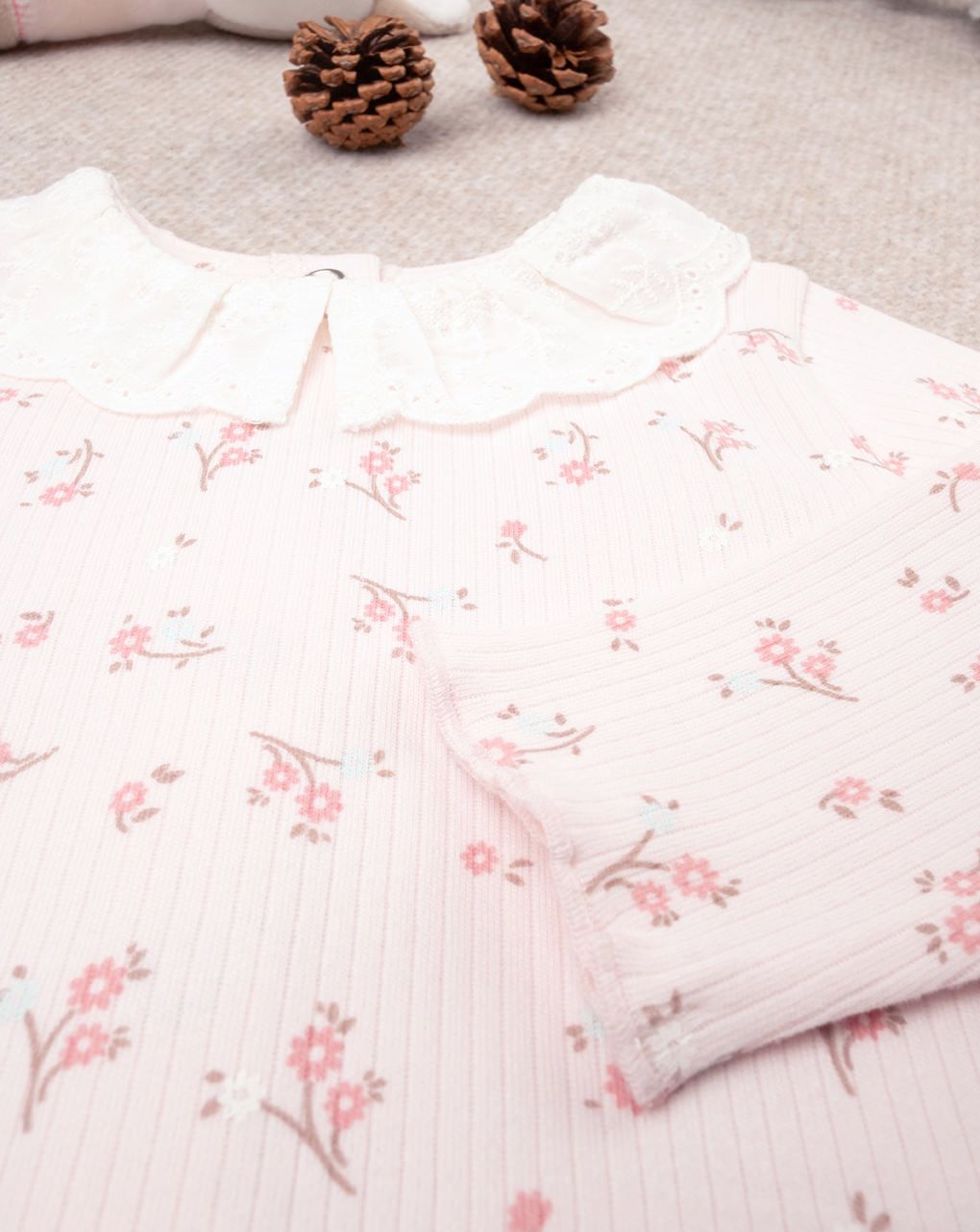 βρεφικό σετ μπλούζα και παντελόνι φλοράλ για κορίτσι - Prénatal