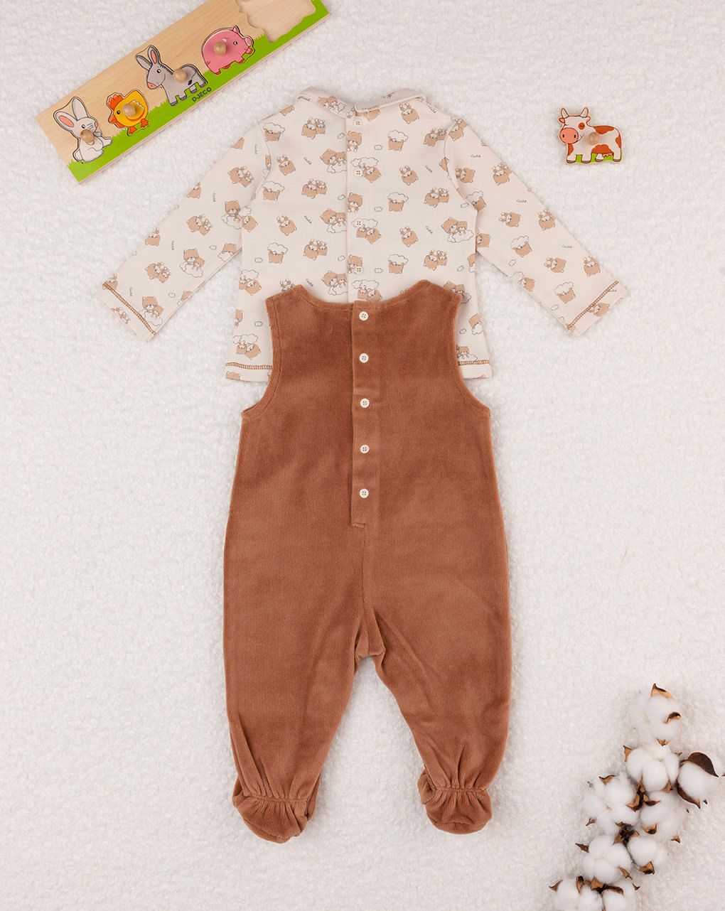 βρεφικό σετ μπλούζα και σαλοπέτα teddy για αγόρι - Prénatal