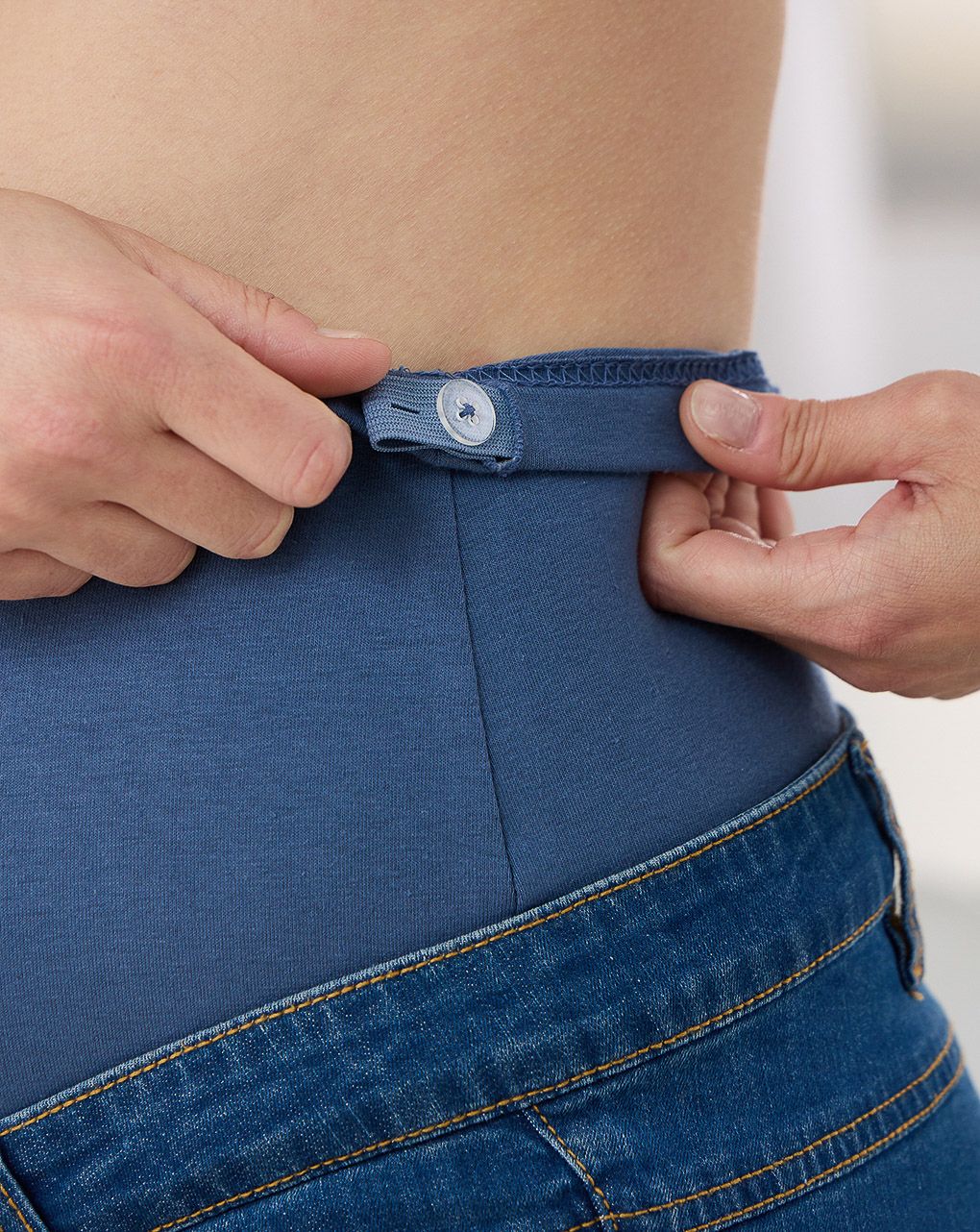 γυναικείο τζιν παντελόνι εγκυμοσύνης μπλε με φαρδύ μπατζάκι - Prénatal