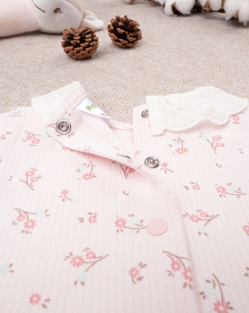 βρεφικό σετ μπλούζα και παντελόνι φλοράλ για κορίτσι - Prénatal