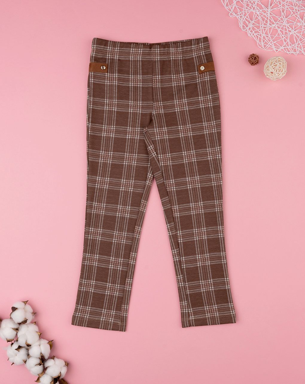 παιδικό κολάν καφέ ριγέ για κορίτσι - Prénatal