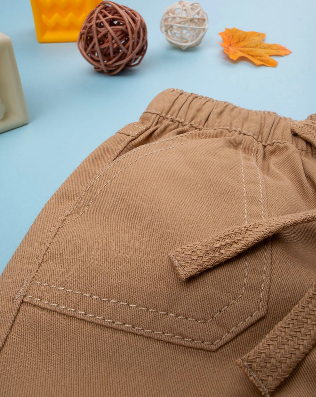 βρεφικό παντελόνι twill μπεζ για αγόρι - Prénatal