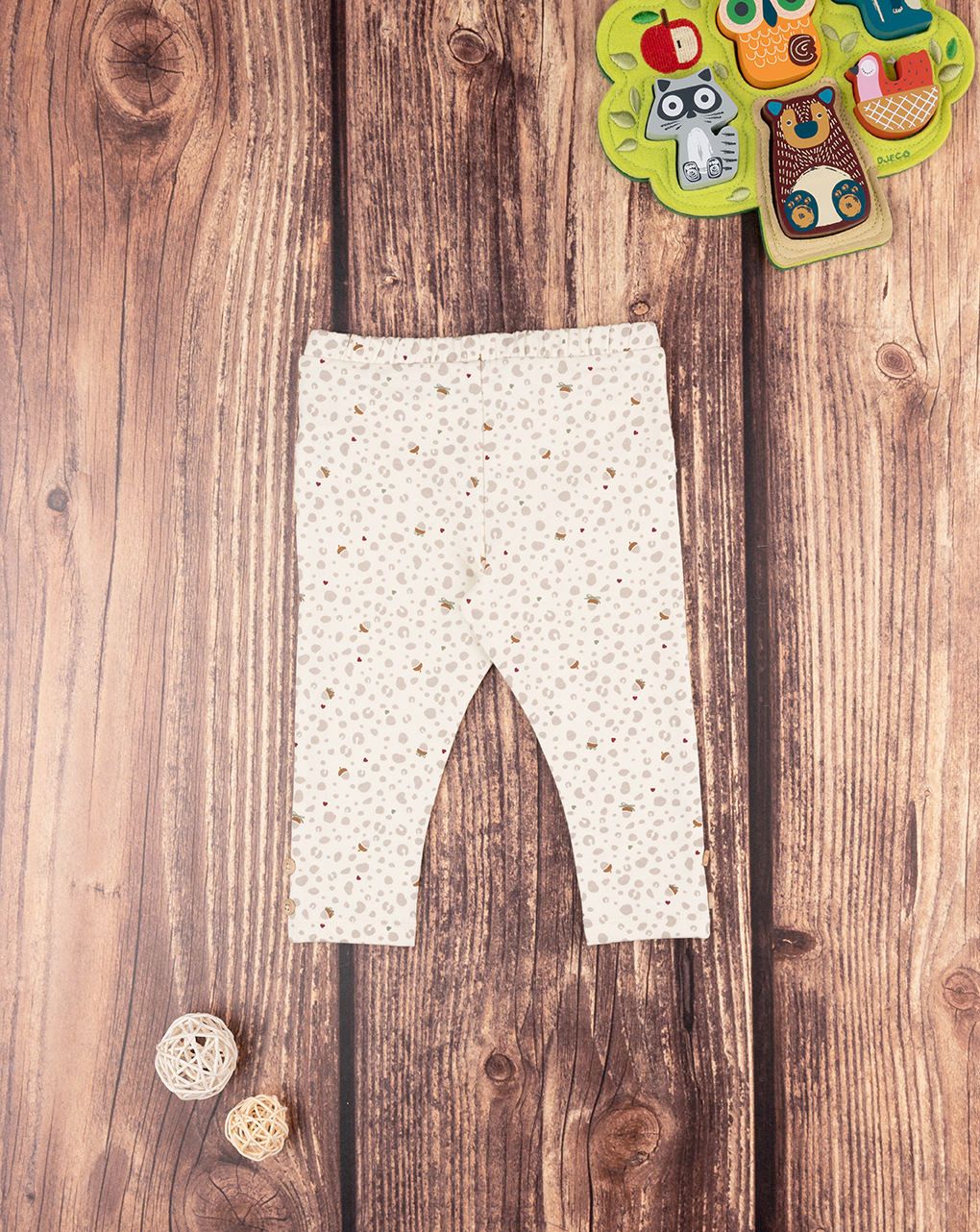 βρεφικό κολάν κρεμ animal print για κορίτσι - Prénatal