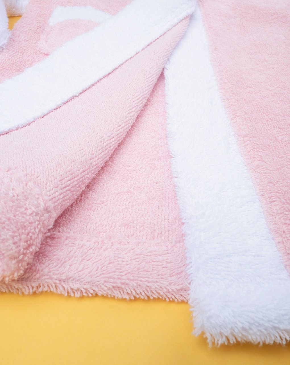 παιδικό μπουρνούζι ροζ με κουκούλα για κορίτσι - Prénatal