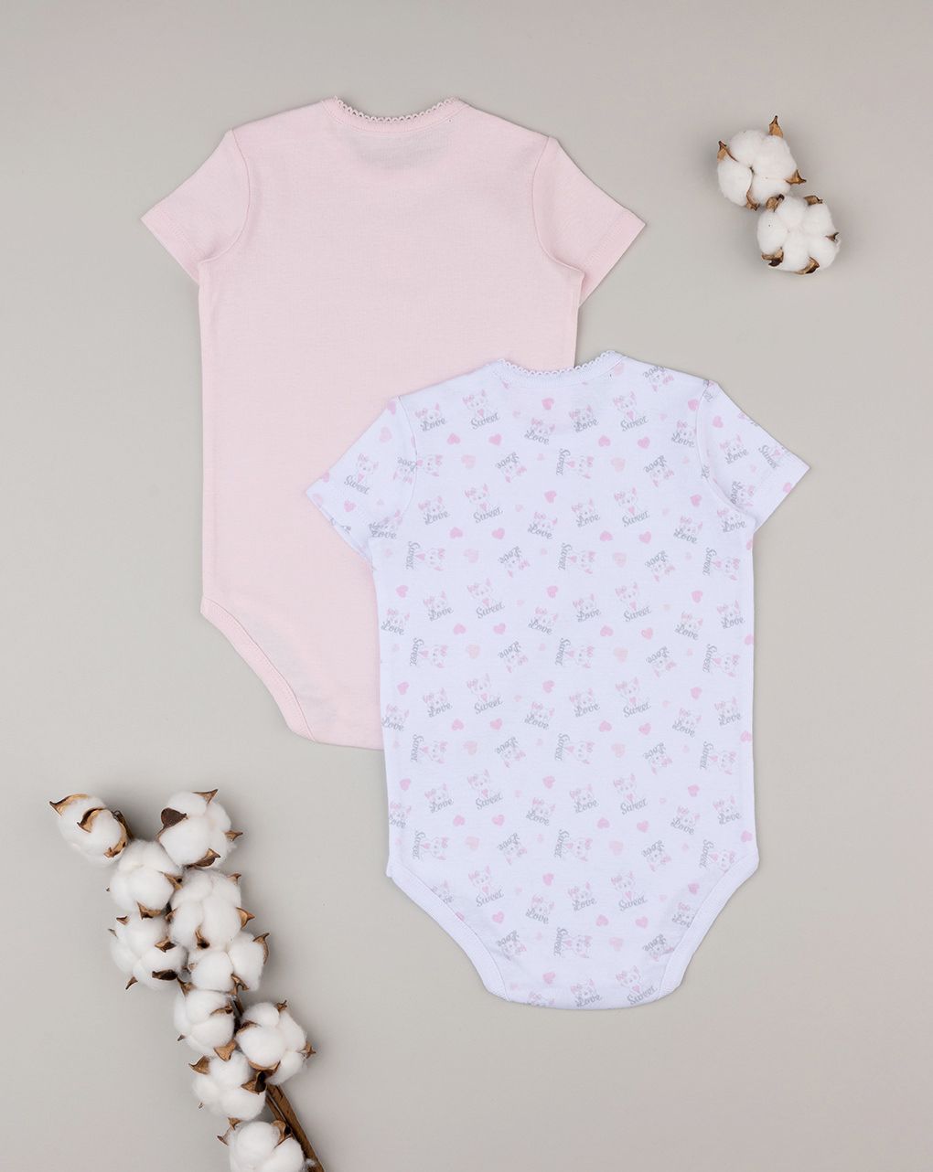 βρεφικά κορμάκια πακέτο x2 με γατάκια για κορίτσι - Prénatal