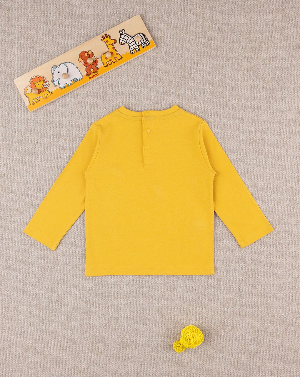 βρεφική μπλούζα κίτρινη woods για αγόρι - Prénatal